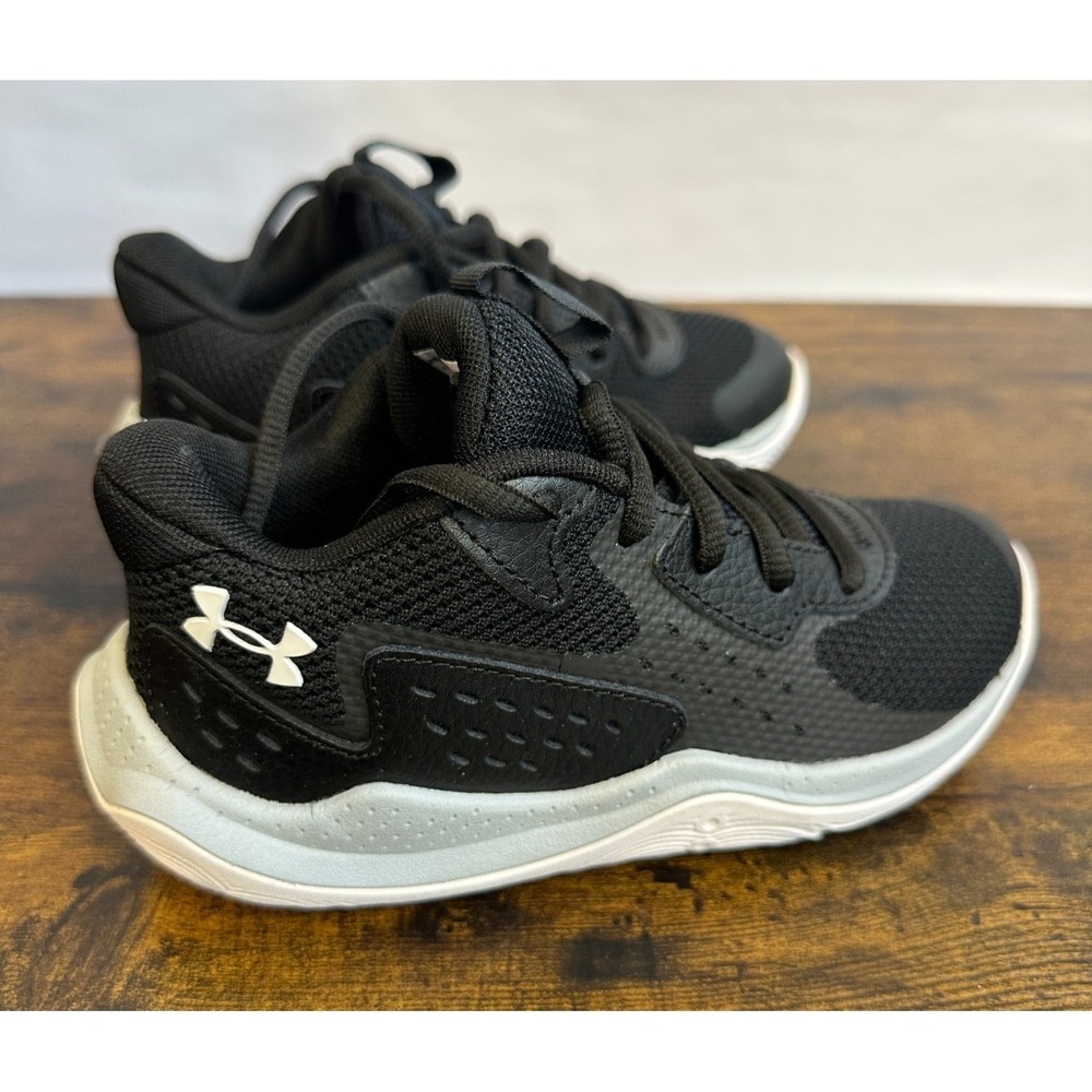 Under Armour Kids UA PS Jet 23 Basketball Shoes Black Grey 3026636-003 Size 12K - Picture 2 of 10
